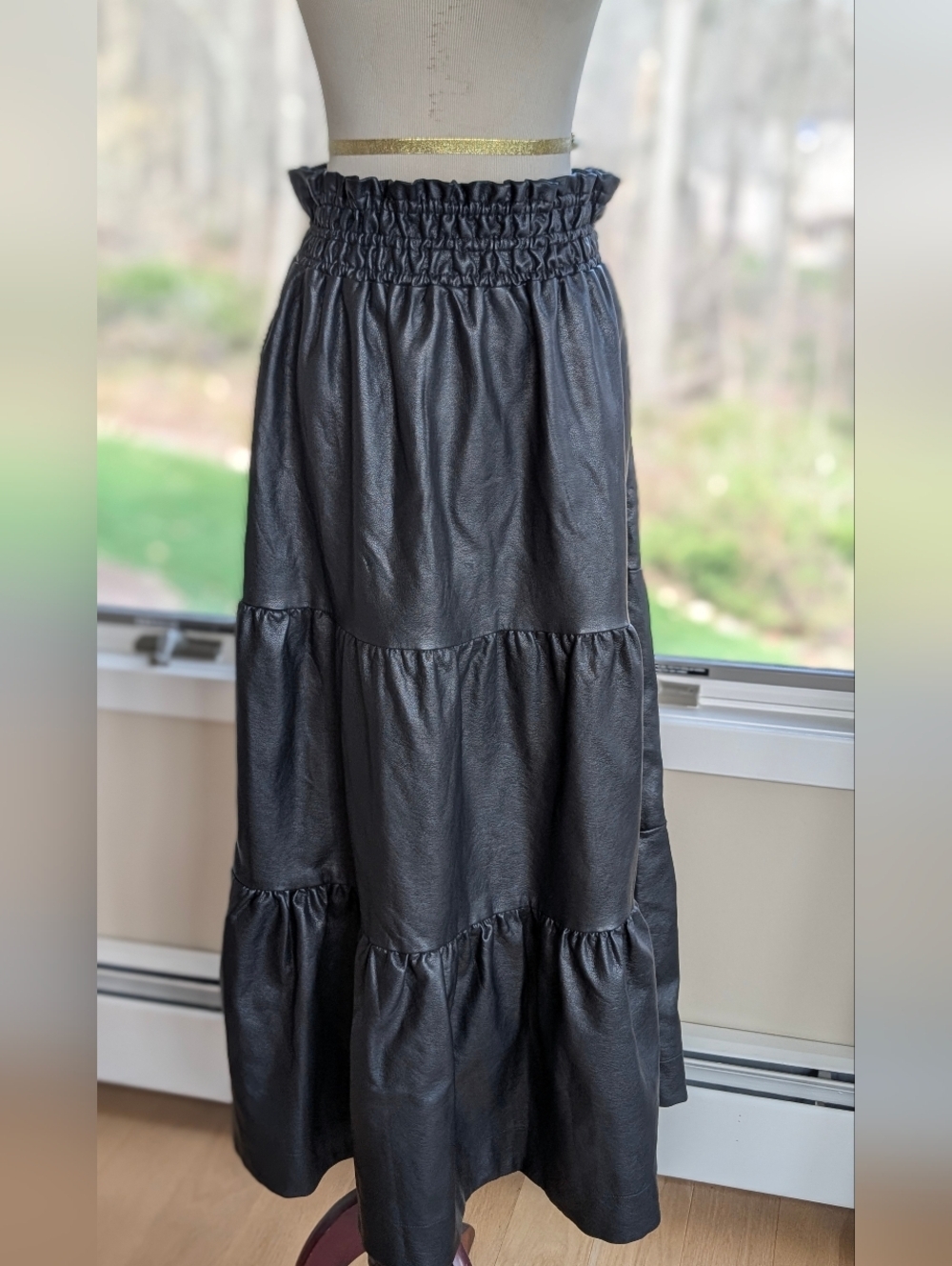 Anthropologie The Somerset Maxi Skirt: Faux Leather Edition Sz M - Picture 6 of 12